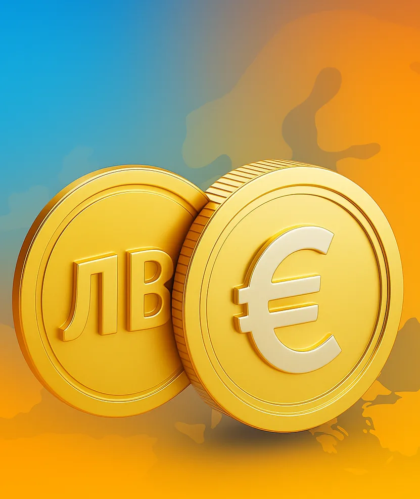 Euro and Bulgarian lev